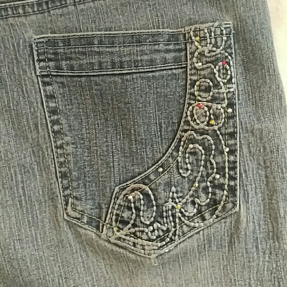 Adolfo jeans embellished pockets - Picture 5 of 8